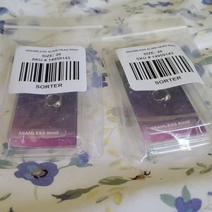 Set of Seamless Alien Head Ring 20 Gauge
